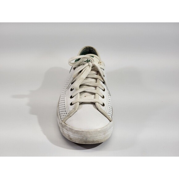 BF Women's Size 9 KEDS White Perforated Leather Lace Up Kickstart Sneakers Shoes - Picture 6 of 10